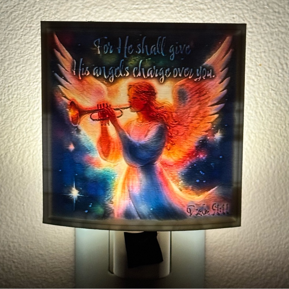 Angel Night Light with Trumpet Design